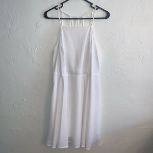 BP White Strapped Backless Dress